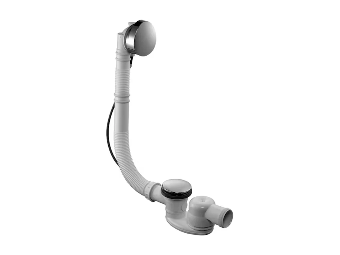 Vidage JACOB DELAFON avec siphon extra-plat, câble long et trop pleins réglable