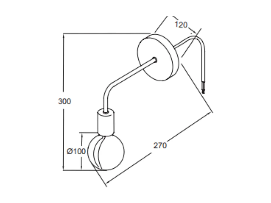 Spot LED "Industrie murale" JACOB DELAFON noir mat