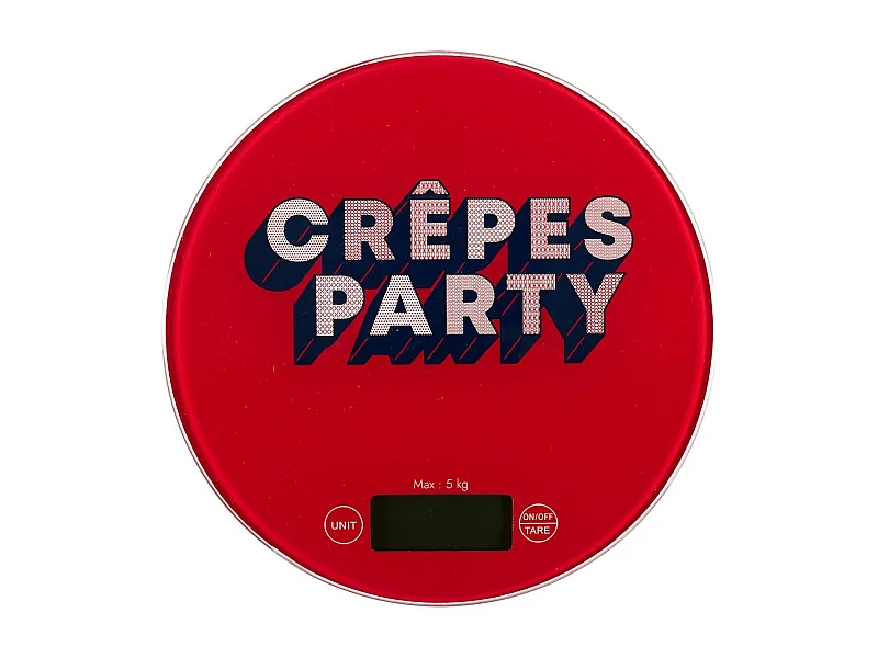 Balance de cuisine digitale sérigraphie "Crêpes party"