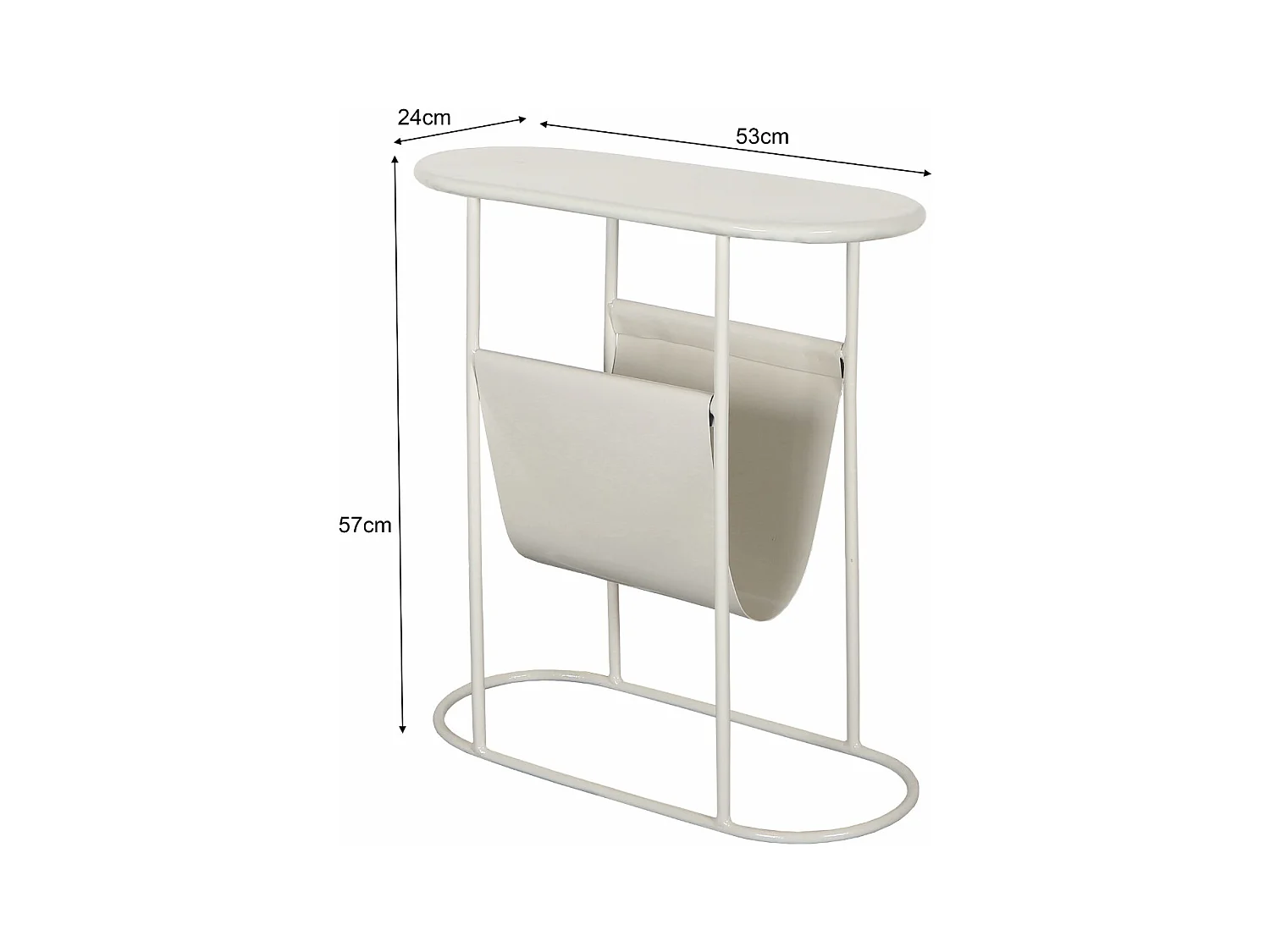 Bijzettafel Luna - 24x53.5x57.5cm