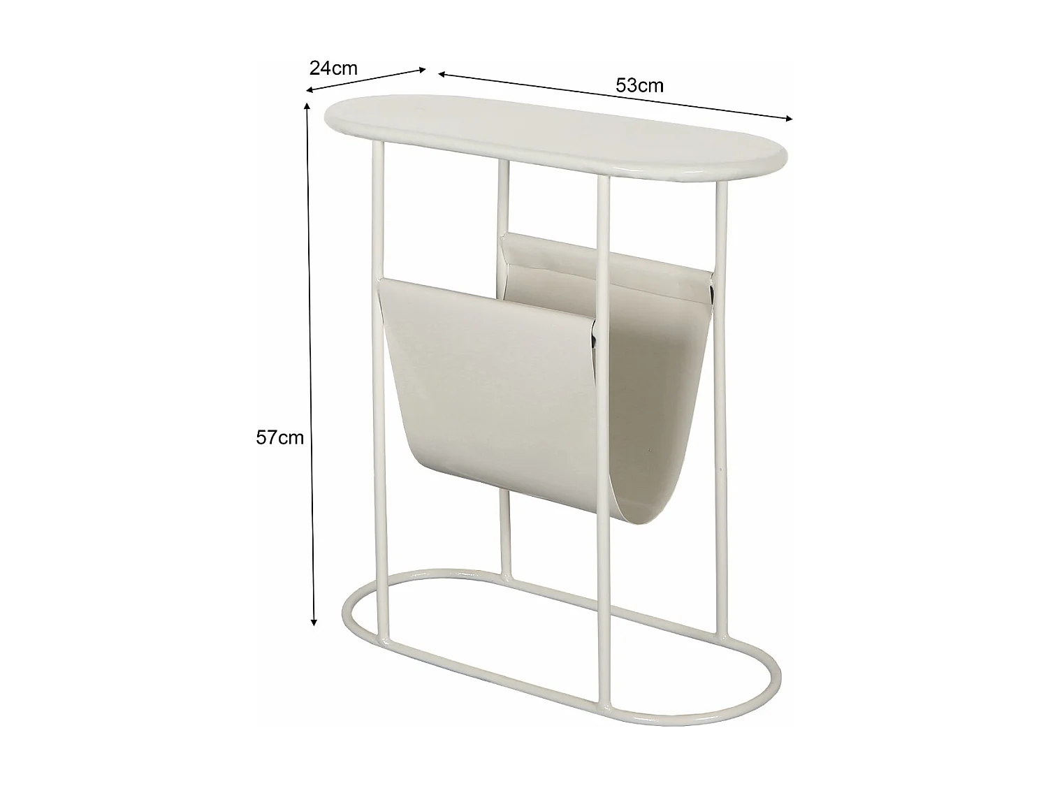 Bijzettafel Luna - 24x53.5x57.5cm
