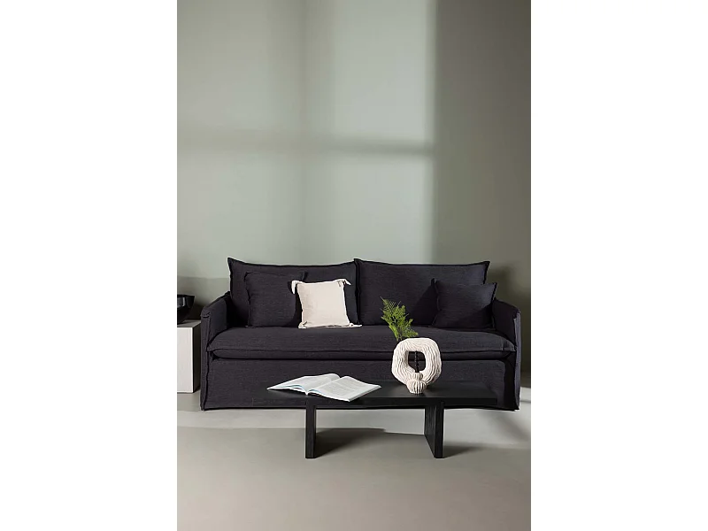 Nova Sofa 3 Personen schwarz.