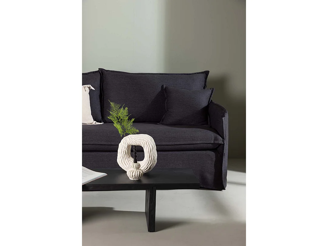 Canapé Droit 3 Places "Nova" 200cm Noir