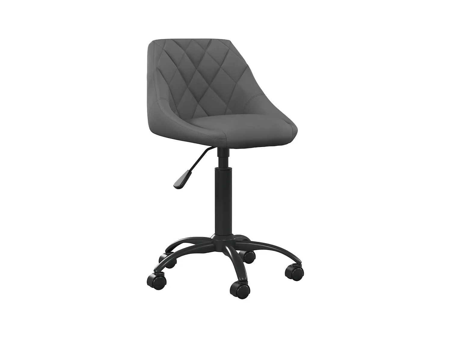 Chaise de bureau Gris foncé Velours