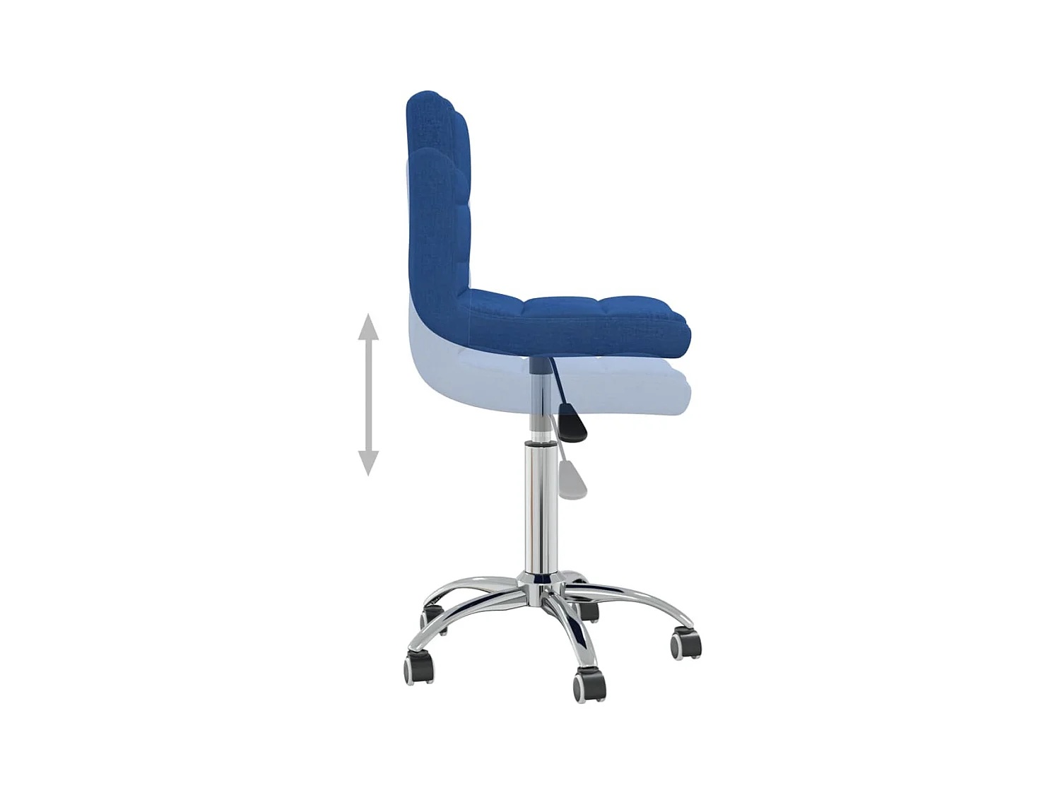 Chaise pivotante de bureau Bleu Tissu
