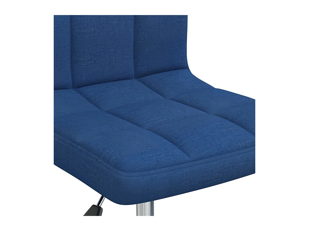 Chaise pivotante de bureau Bleu Tissu