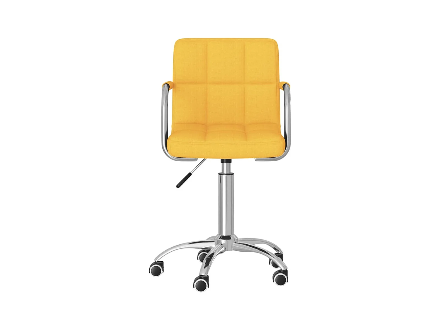 Chaise pivotante de bureau Jaune moutarde Tissu