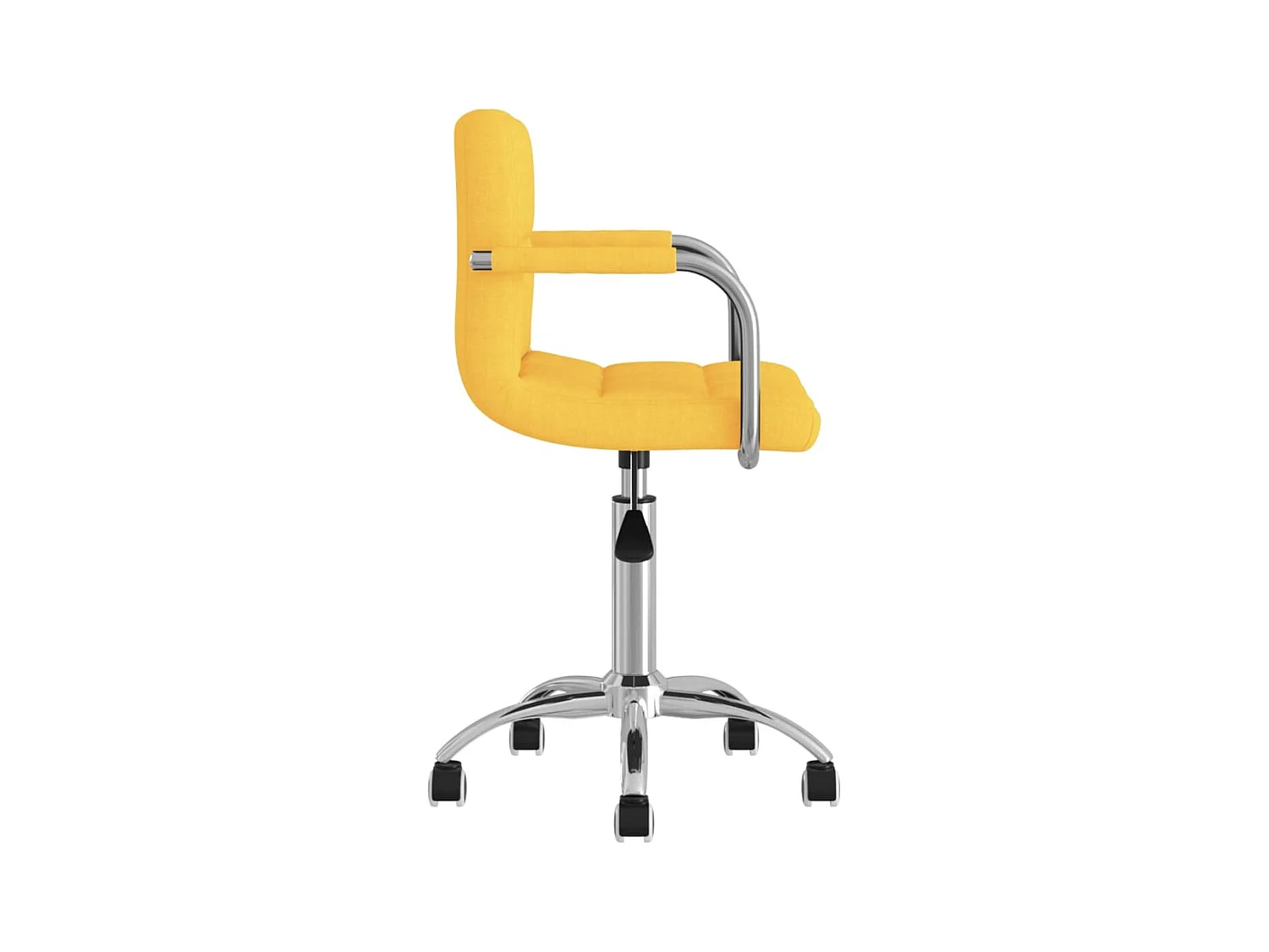 Chaise pivotante de bureau Jaune moutarde Tissu