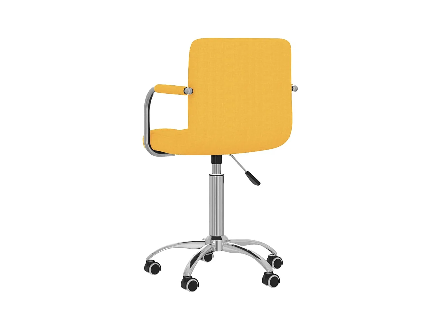Chaise pivotante de bureau Jaune moutarde Tissu