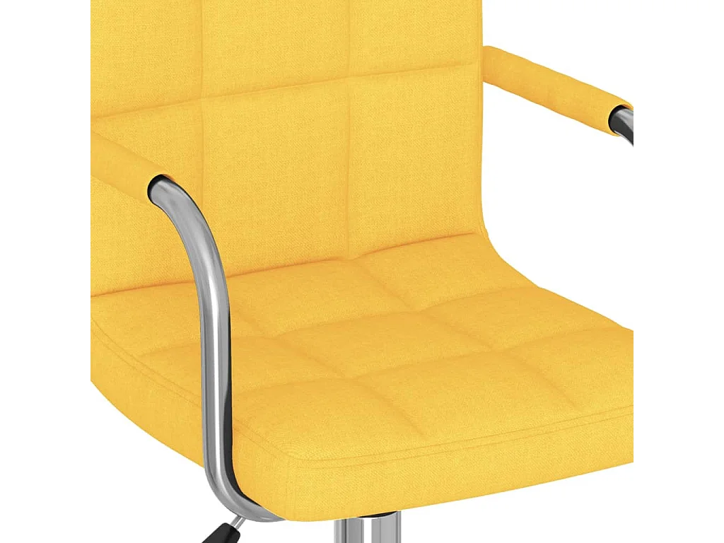 Chaise pivotante de bureau Jaune moutarde Tissu