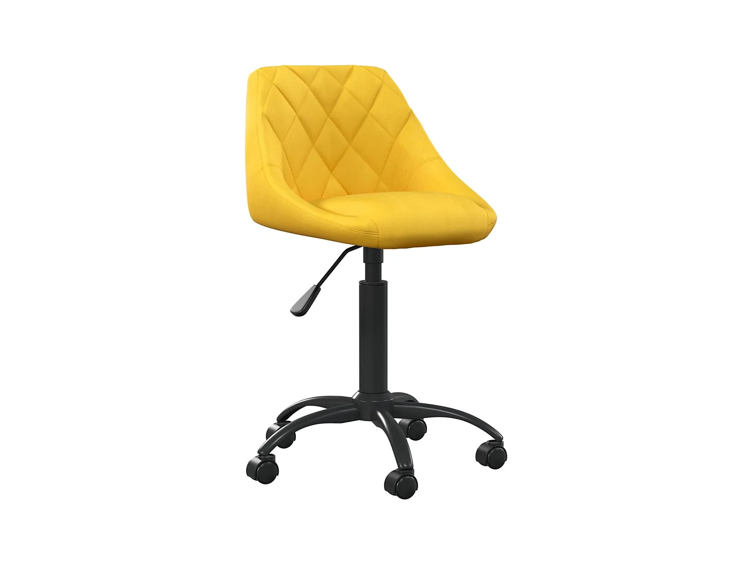 Chaise de bureau Jaune moutarde Velours