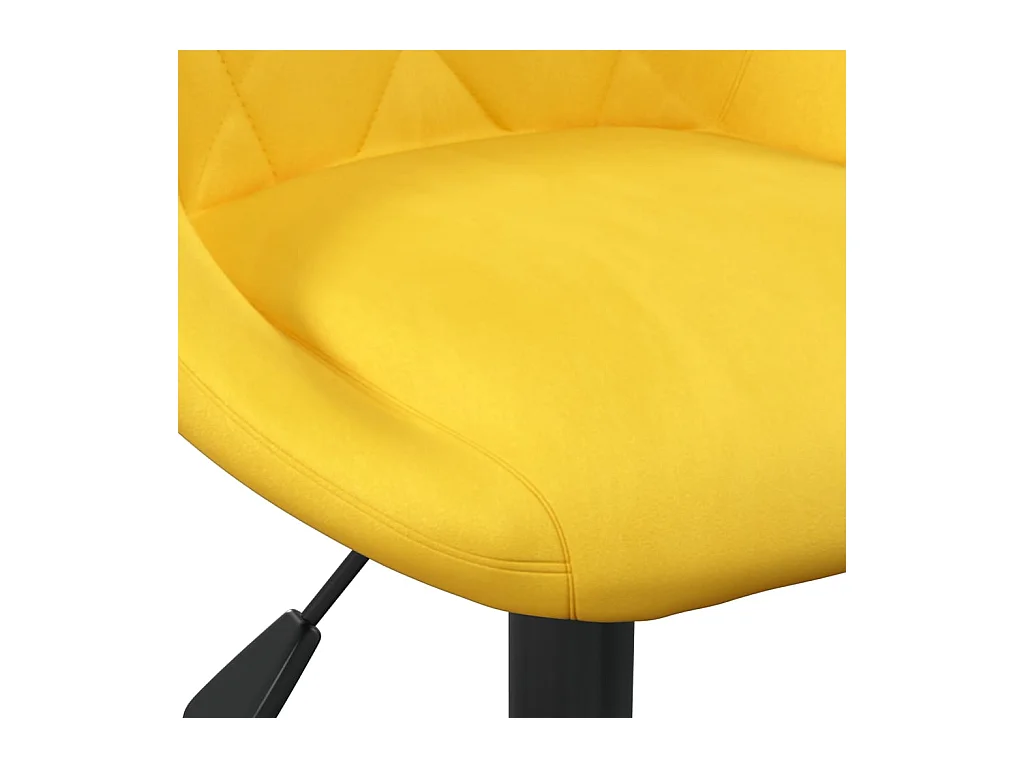 Chaise de bureau Jaune moutarde Velours