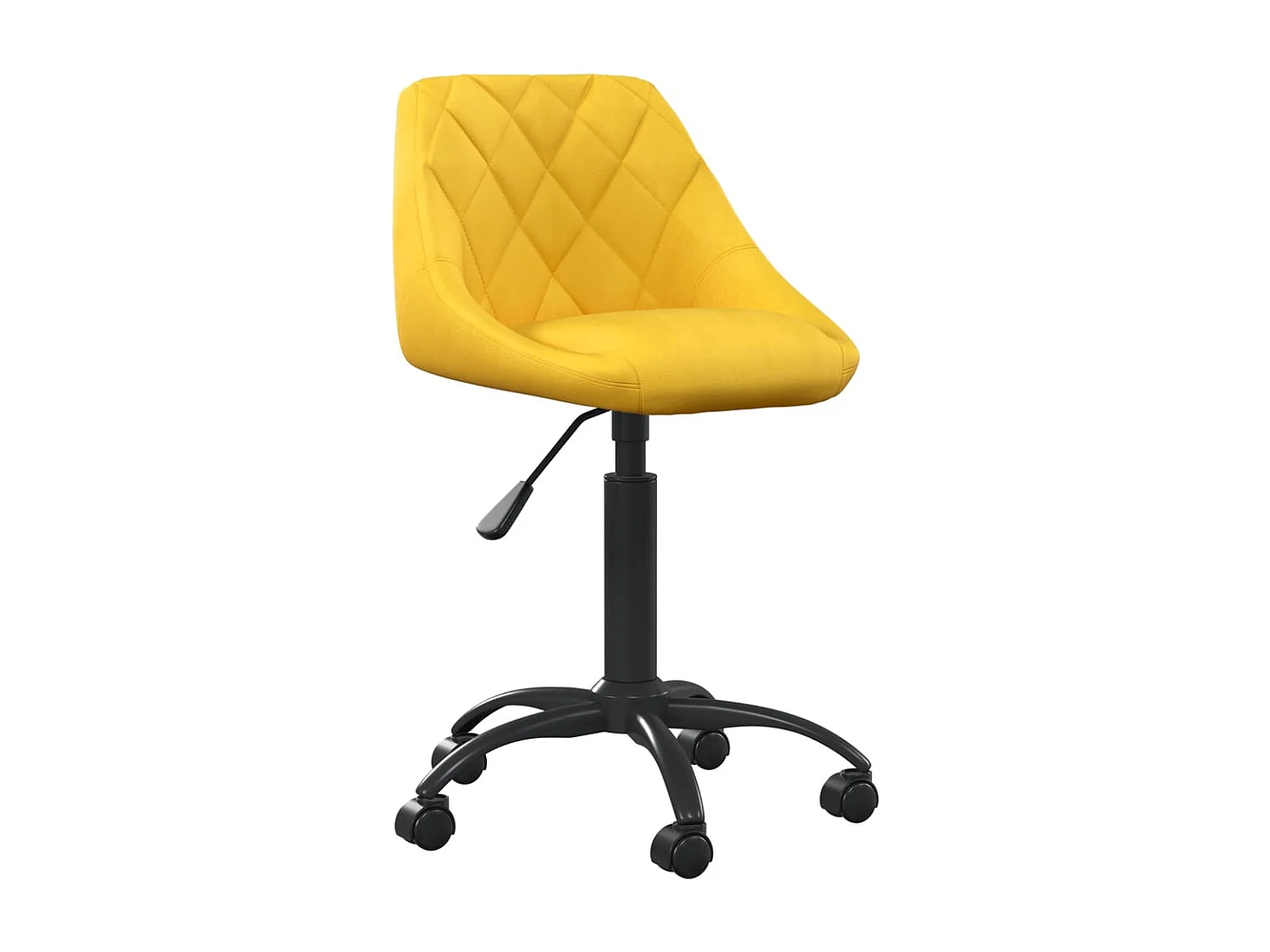 Chaise de bureau Jaune moutarde Velours