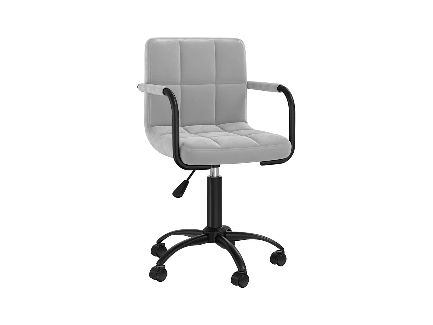 Chaise pivotante de bureau Gris clair Velours