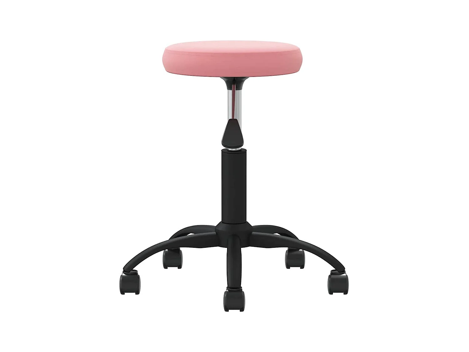Chaise de bureau pivotante rose velours