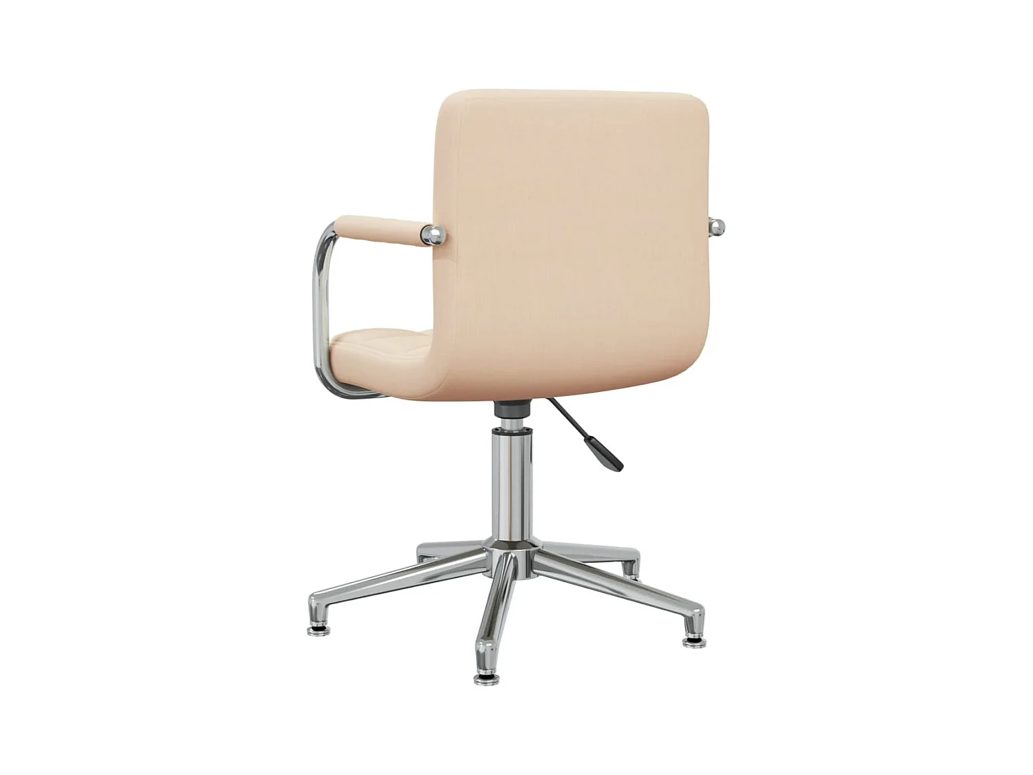 Chaise pivotante de bureau Crème Tissu