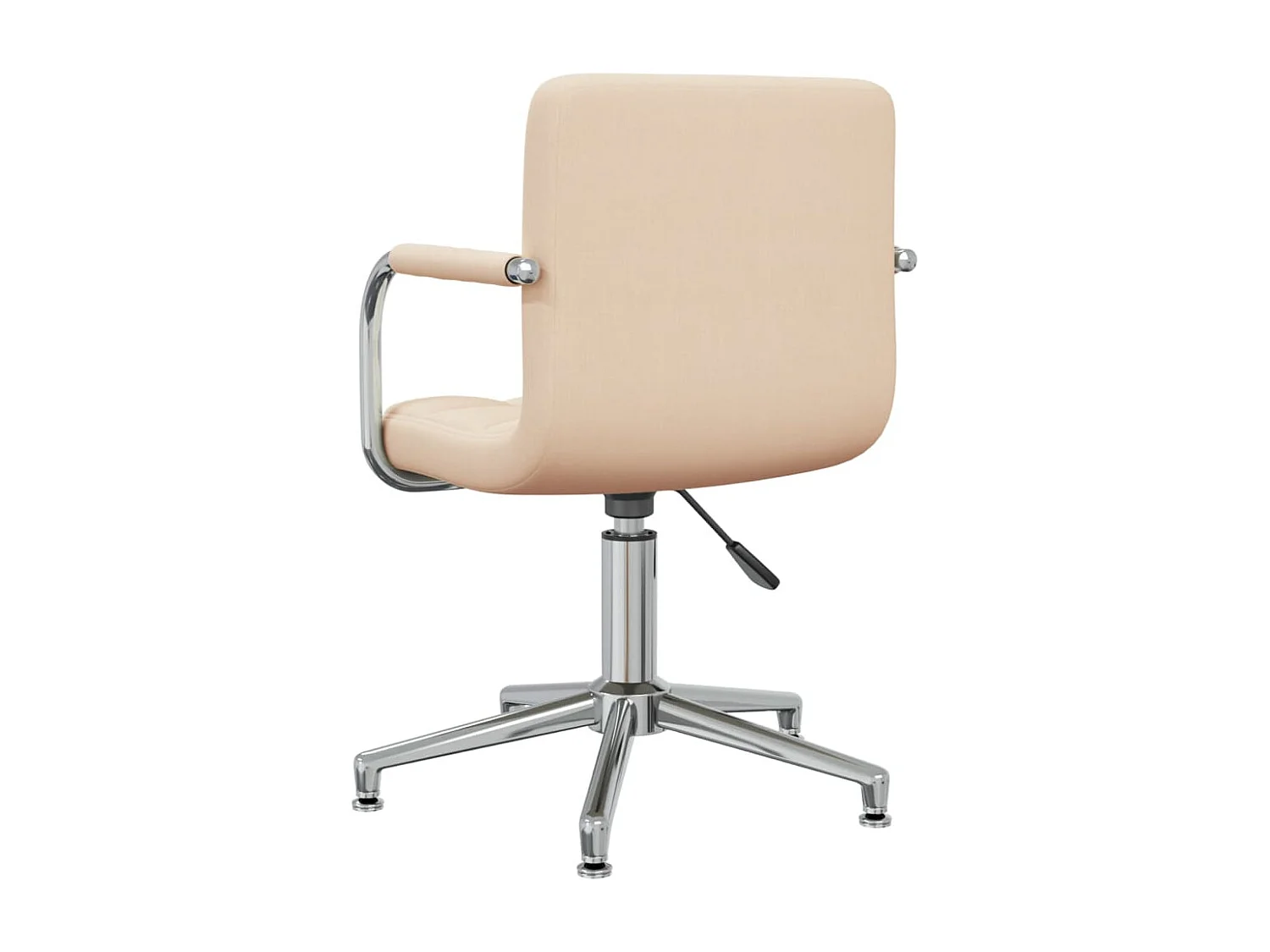 Chaise pivotante de bureau Crème Tissu