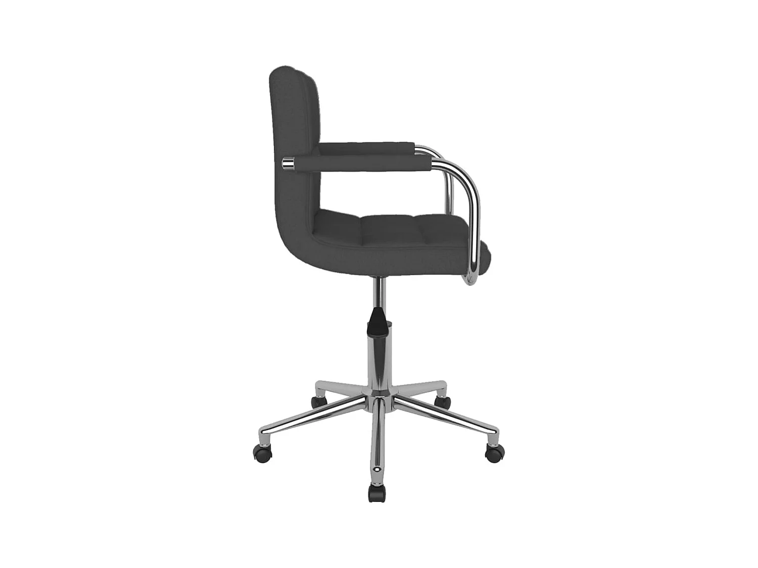 Chaise pivotante de bureau Gris foncé Tissu