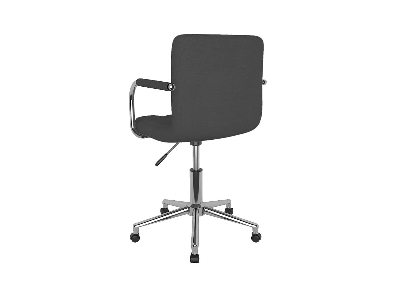 Chaise pivotante de bureau Gris foncé Tissu