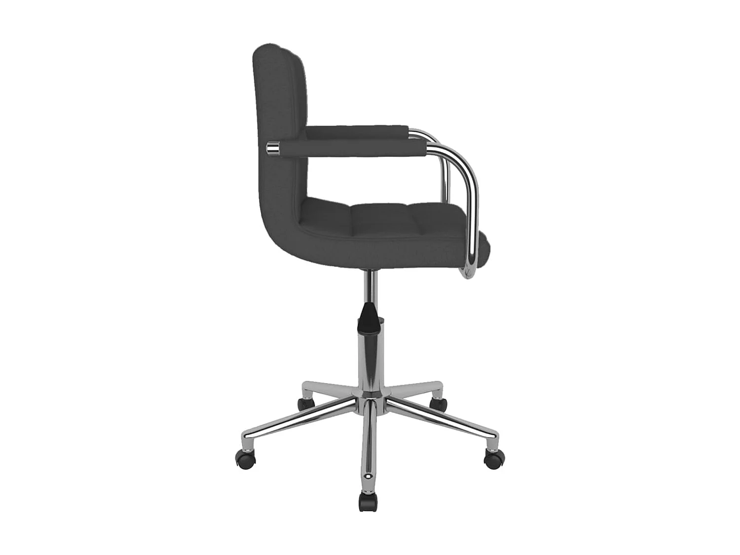 Chaise pivotante de bureau Gris foncé Tissu
