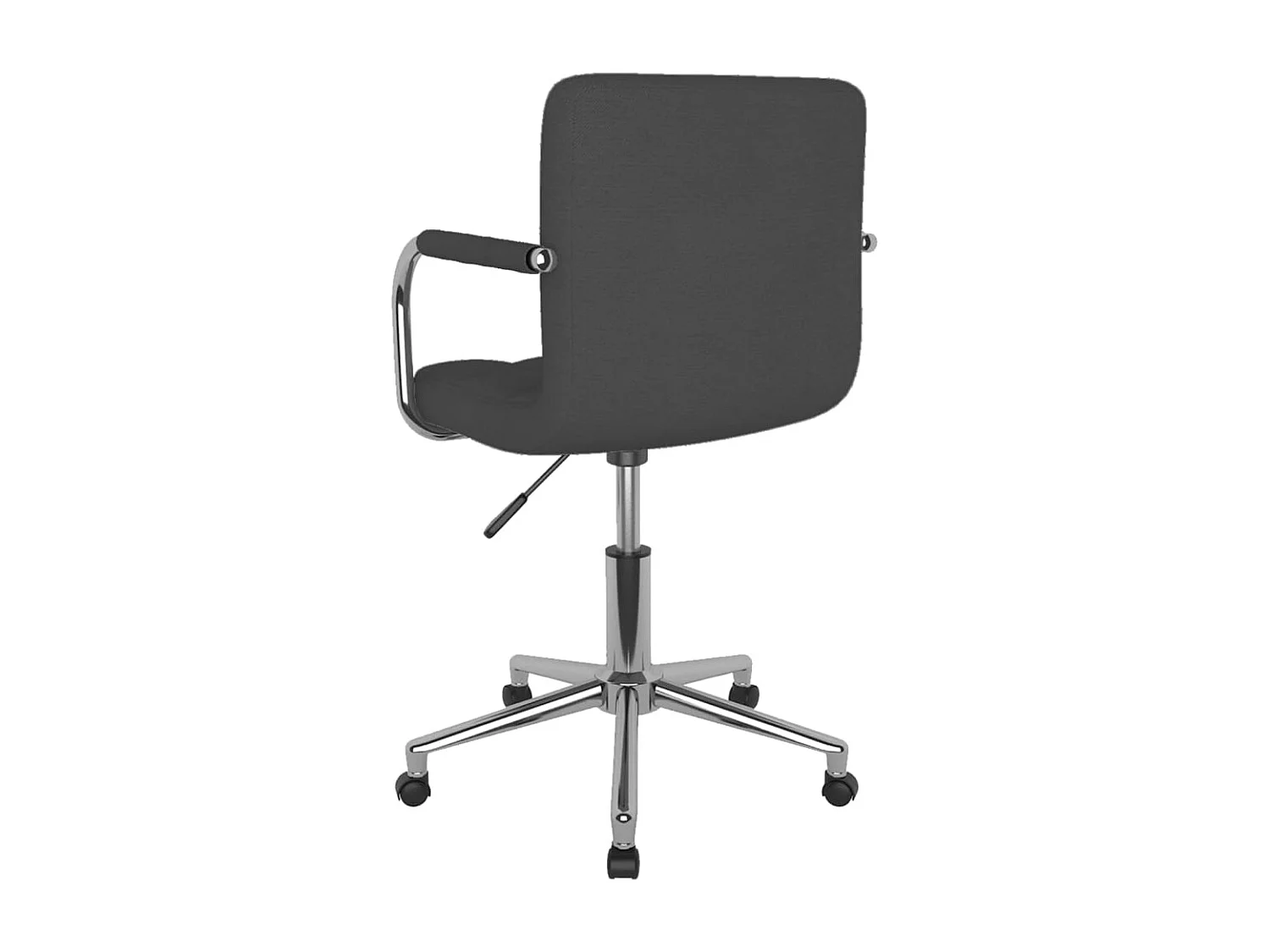 Chaise pivotante de bureau Gris foncé Tissu