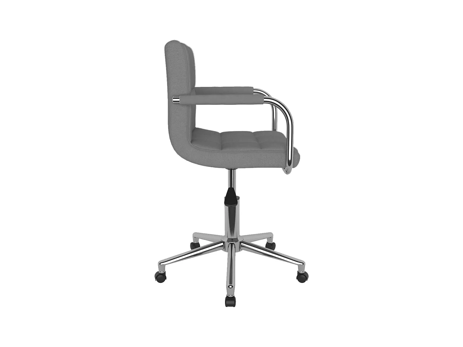 Chaise pivotante de bureau Gris clair Tissu