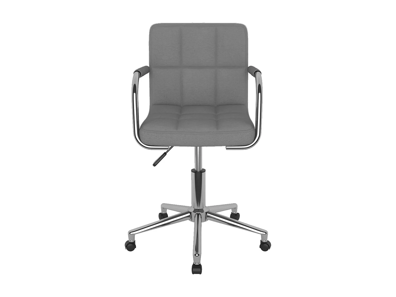 Chaise pivotante de bureau Gris clair Tissu