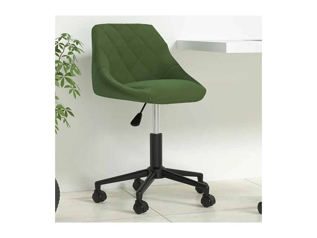 Chaise pivotante de bureau Vert foncé Velours