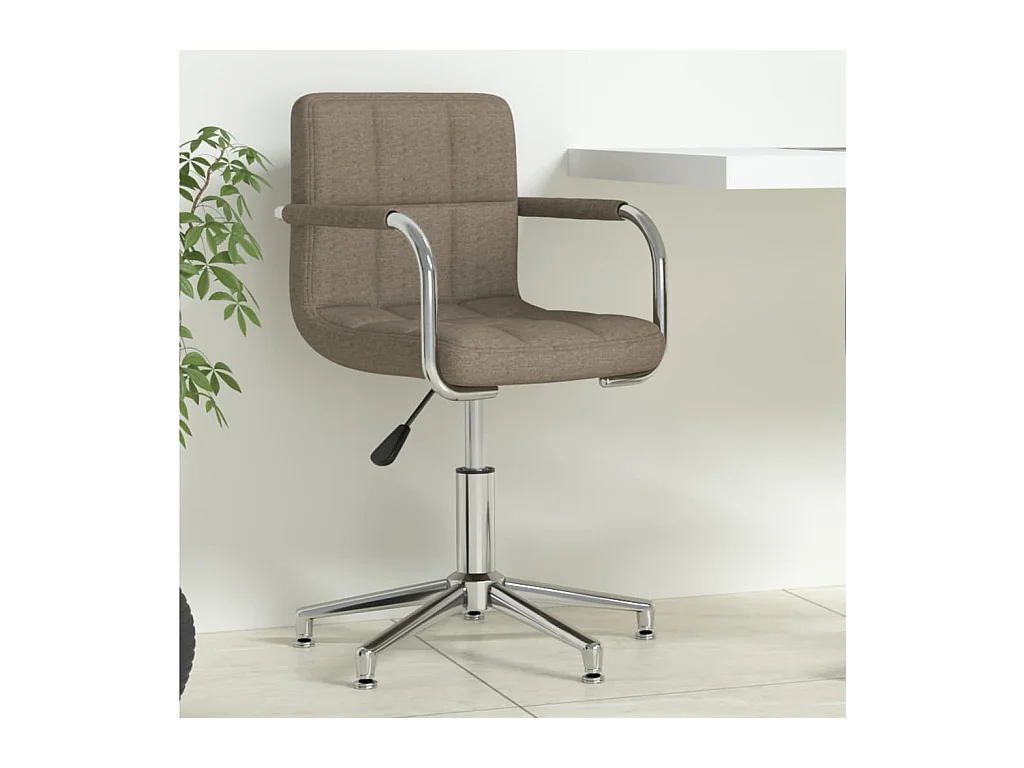 Chaise pivotante de bureau Taupe Tissu