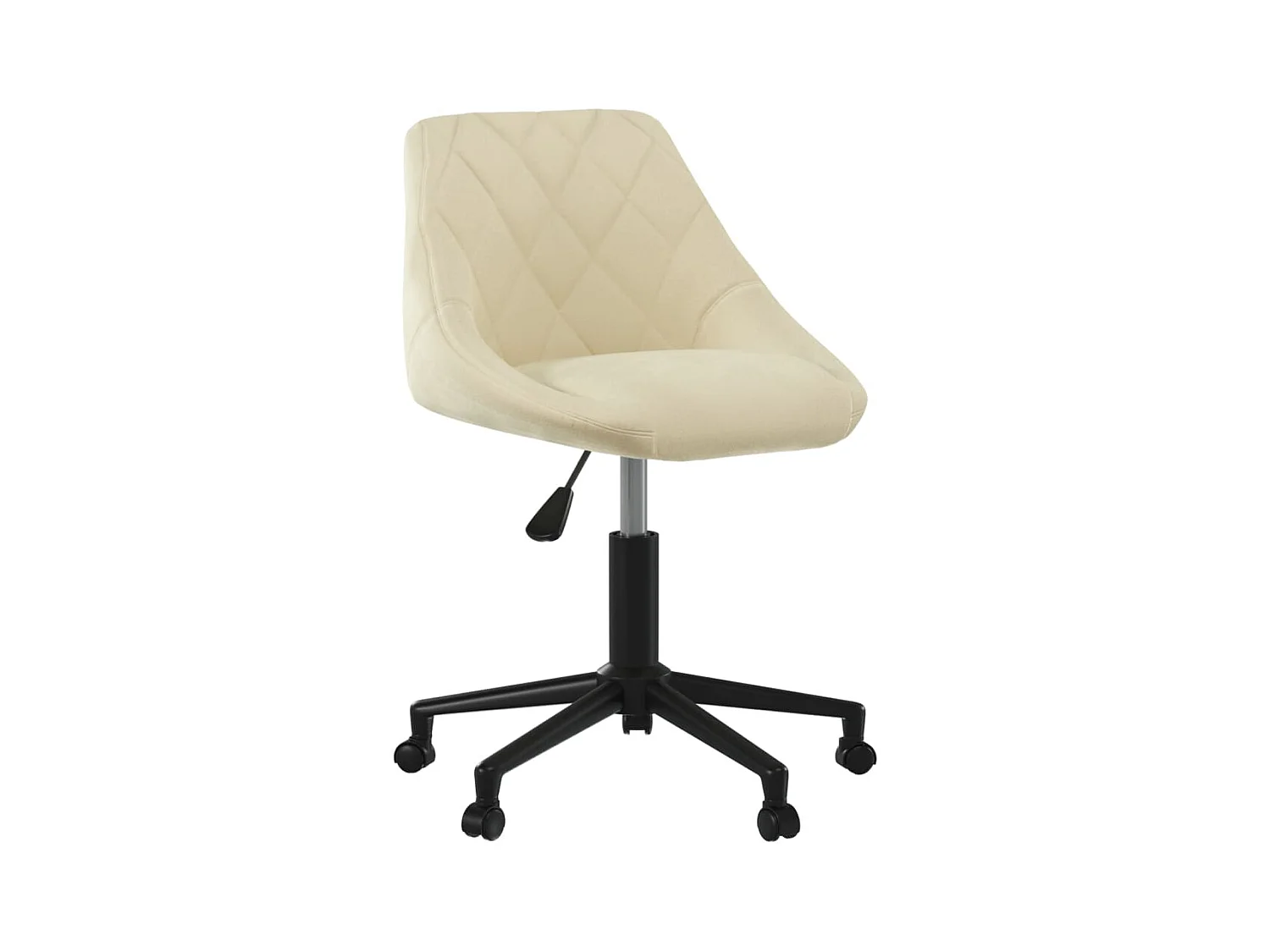 Chaise pivotante de bureau Crème Velours