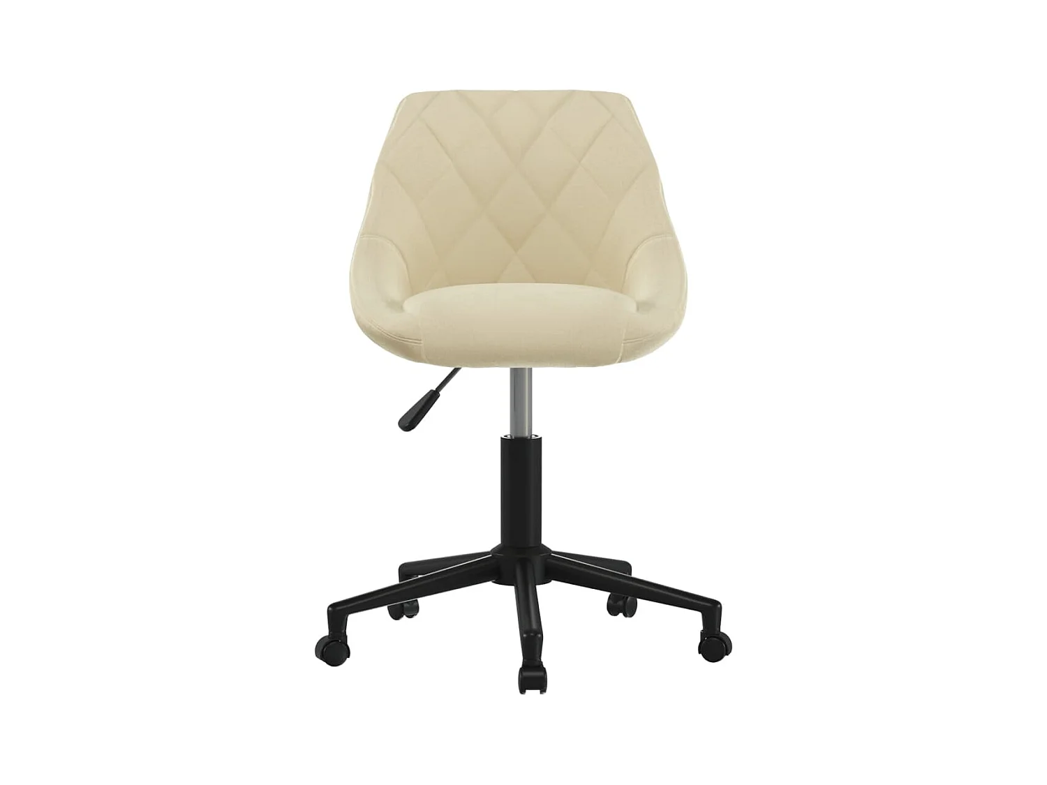 Chaise pivotante de bureau Crème Velours