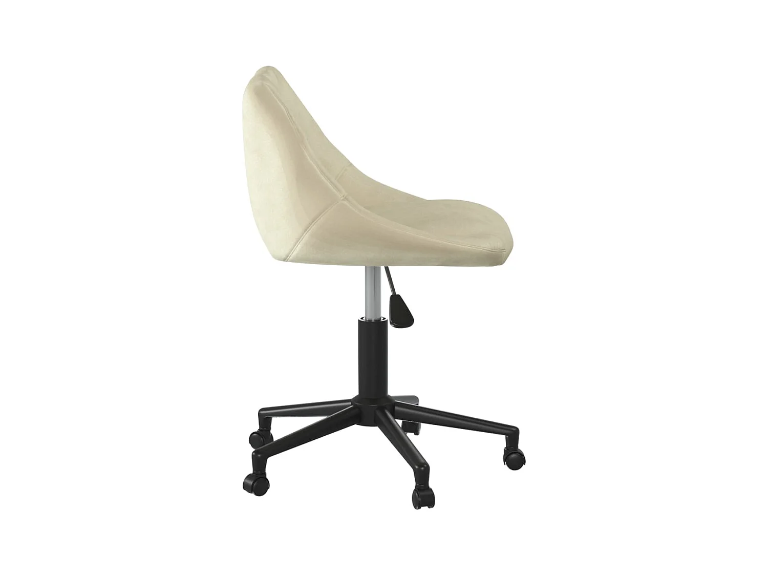 Chaise pivotante de bureau Crème Velours