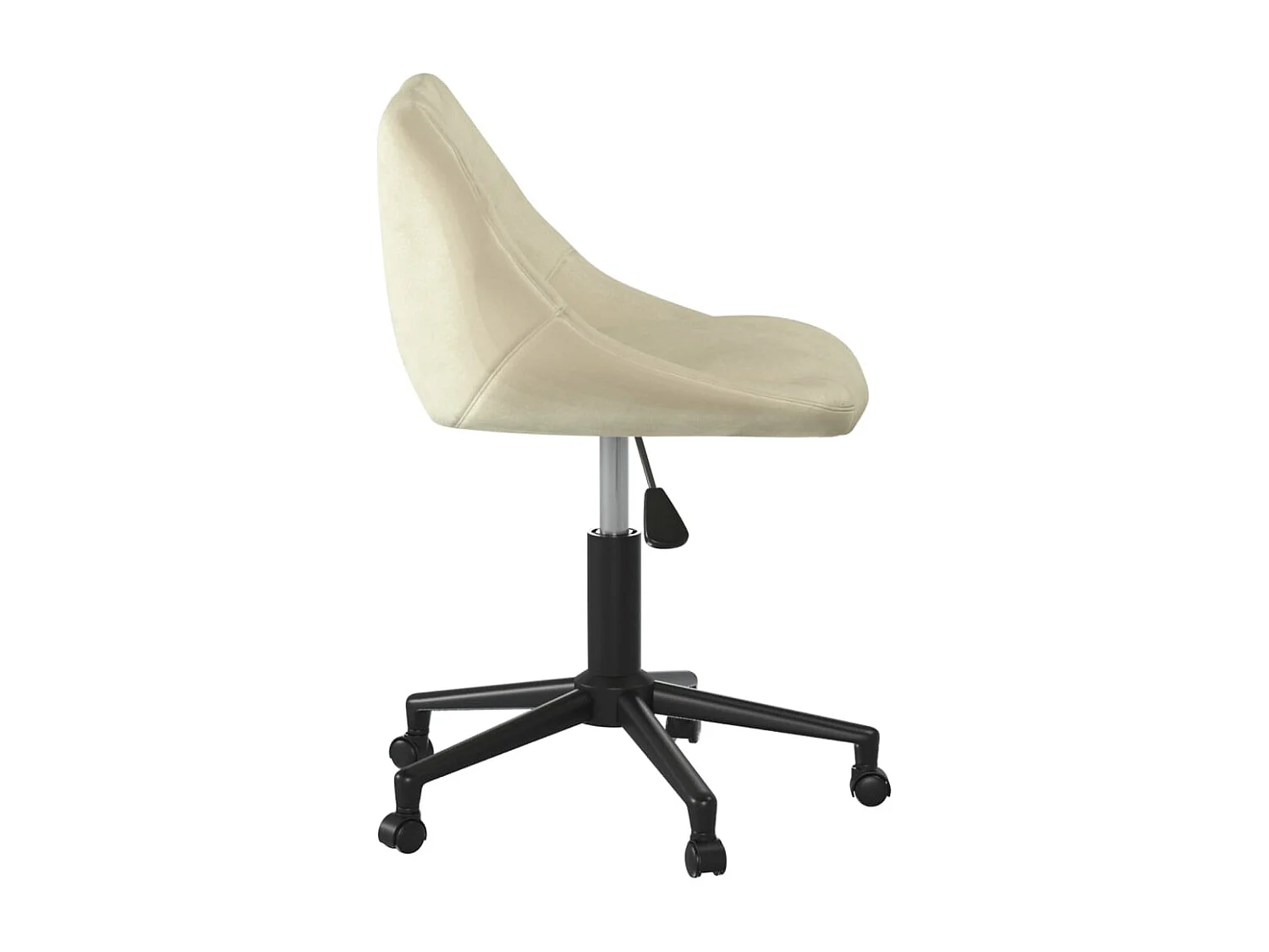 Chaise pivotante de bureau Crème Velours