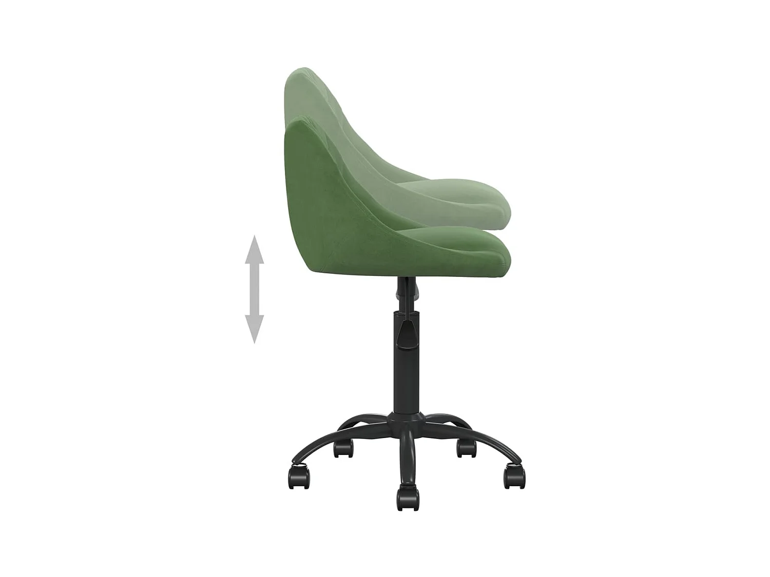 Chaise de bureau Vert foncé Velours