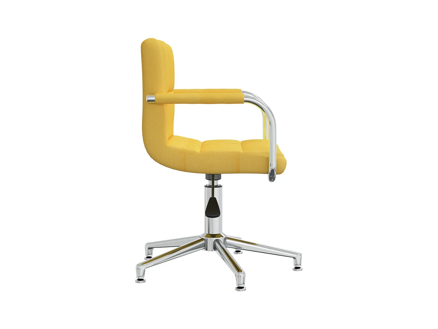 Chaise pivotante de bureau Jaune moutarde Tissu