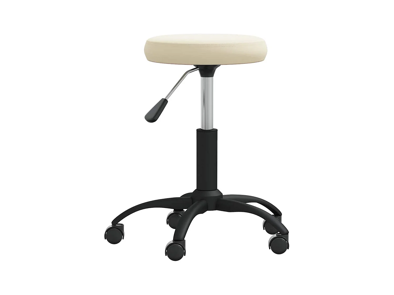 Chaise de bureau pivotante crème velours