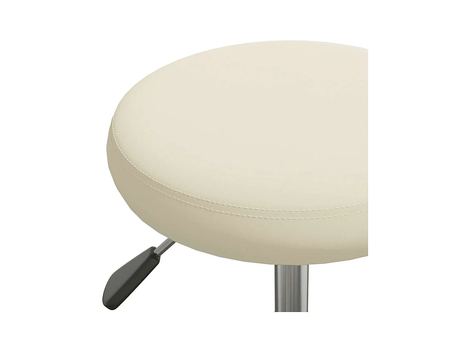 Chaise de bureau pivotante crème velours