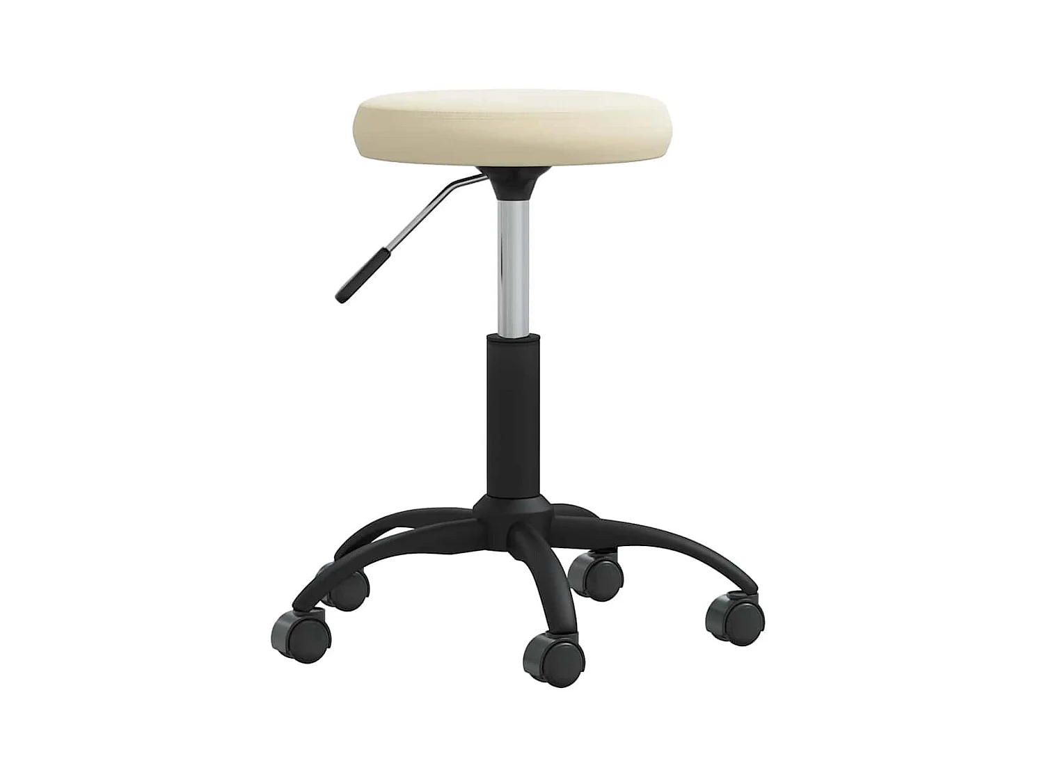 Chaise de bureau pivotante crème velours