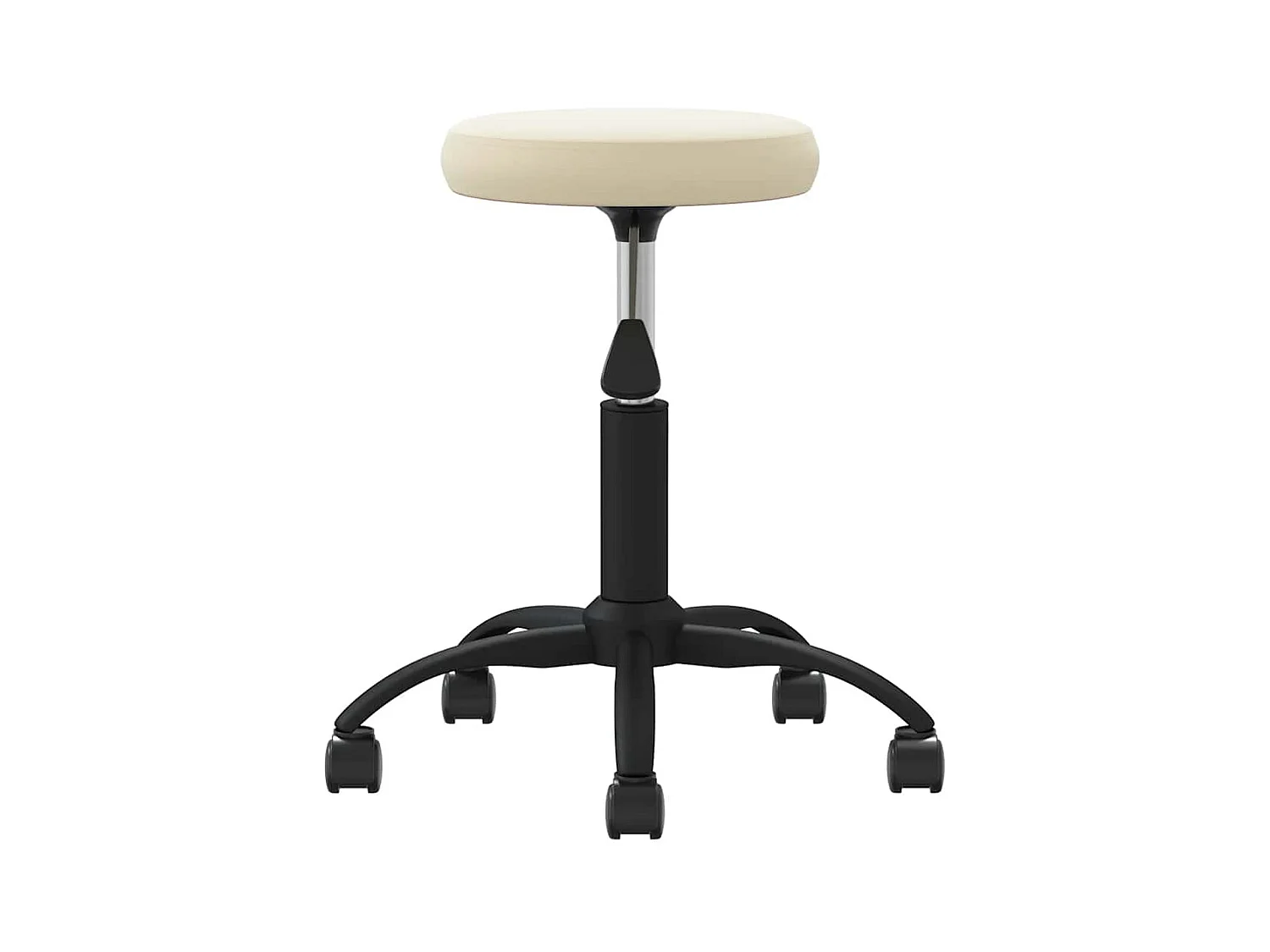 Chaise de bureau pivotante crème velours