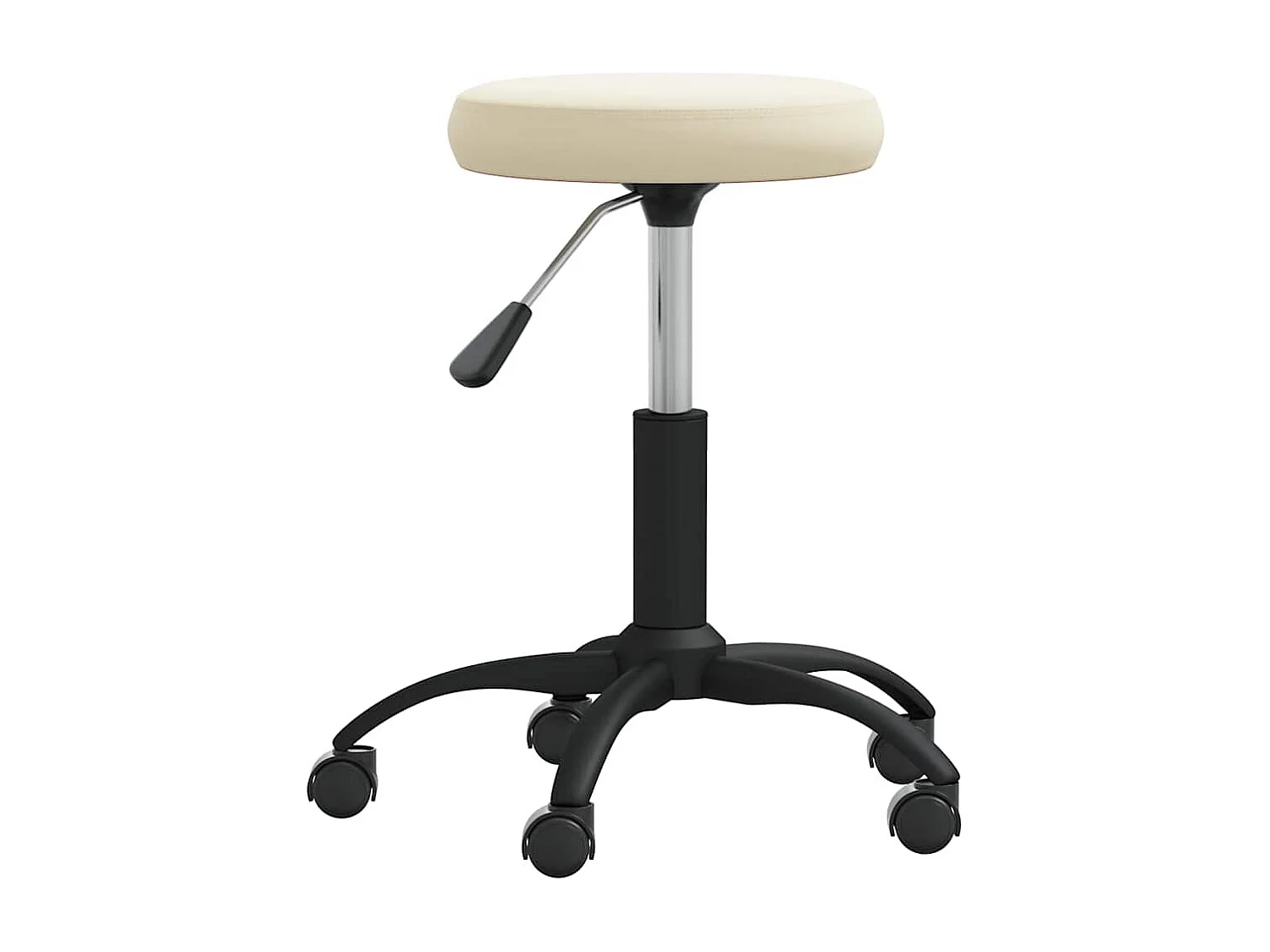 Chaise de bureau pivotante crème velours