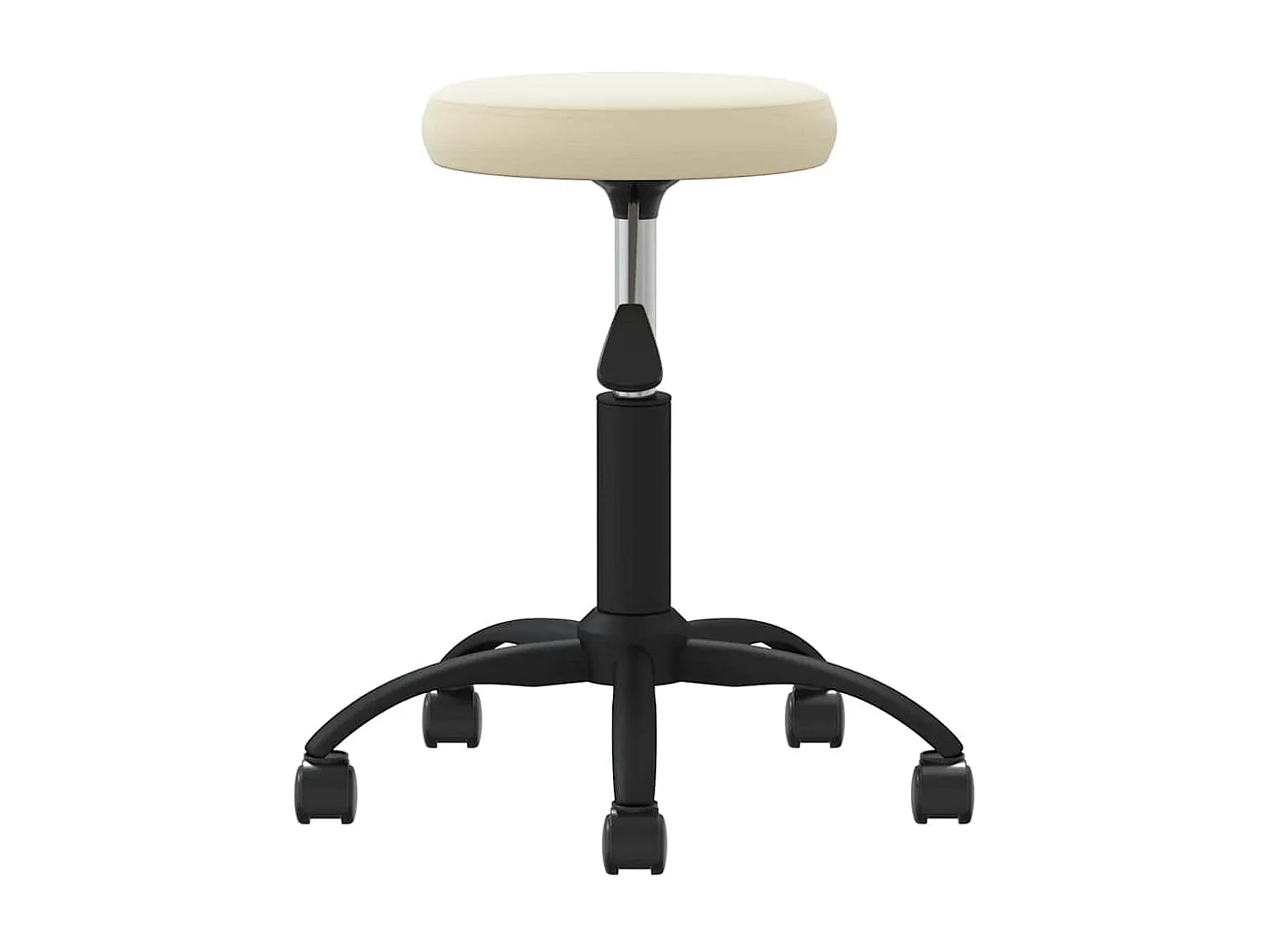 Chaise de bureau pivotante crème velours