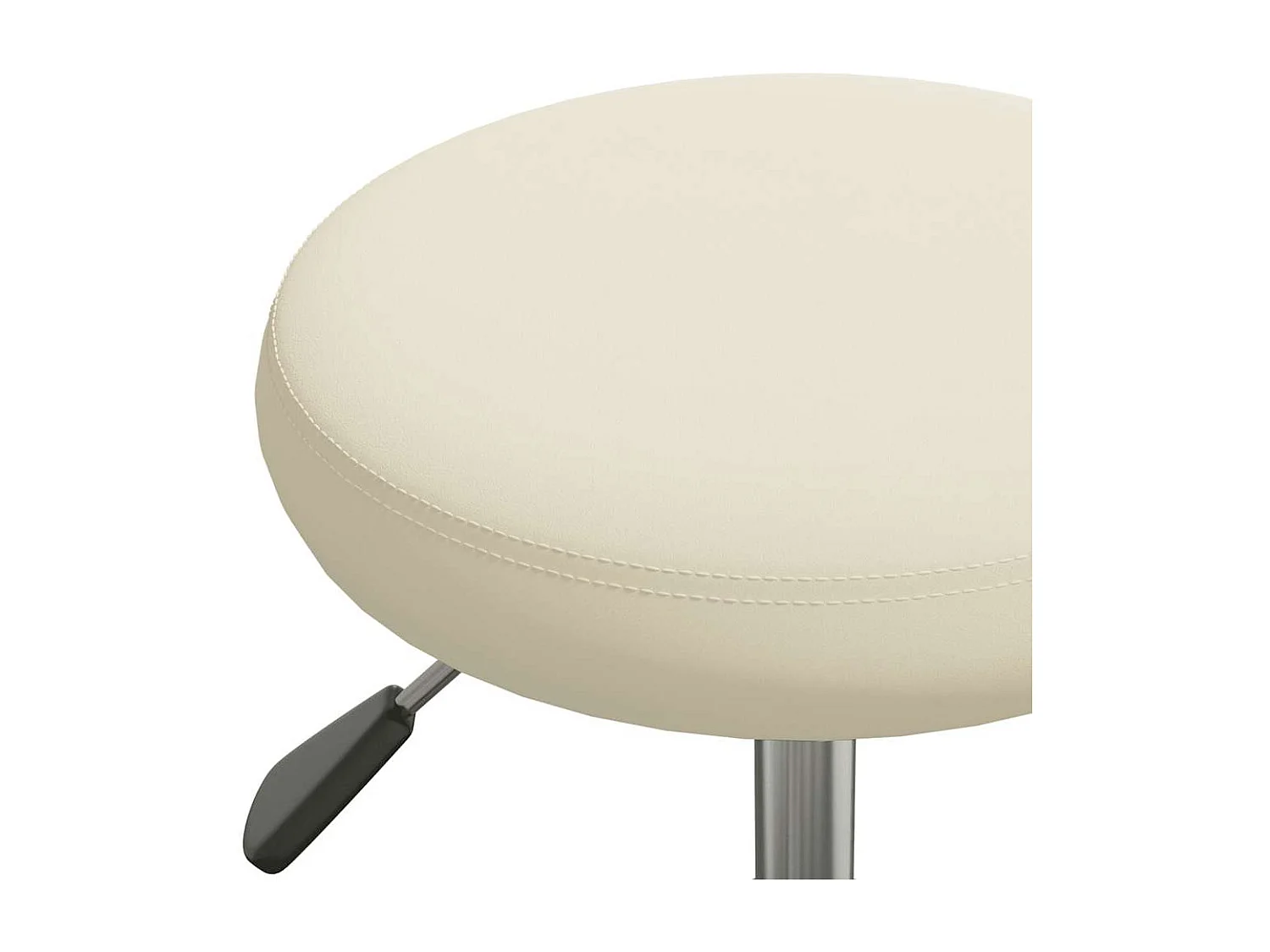 Chaise de bureau pivotante crème velours