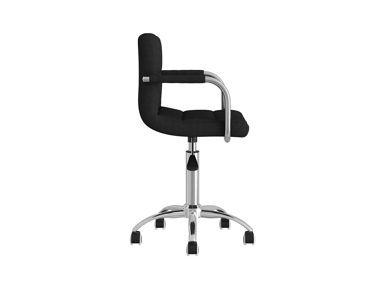 Chaise pivotante de bureau Noir Tissu