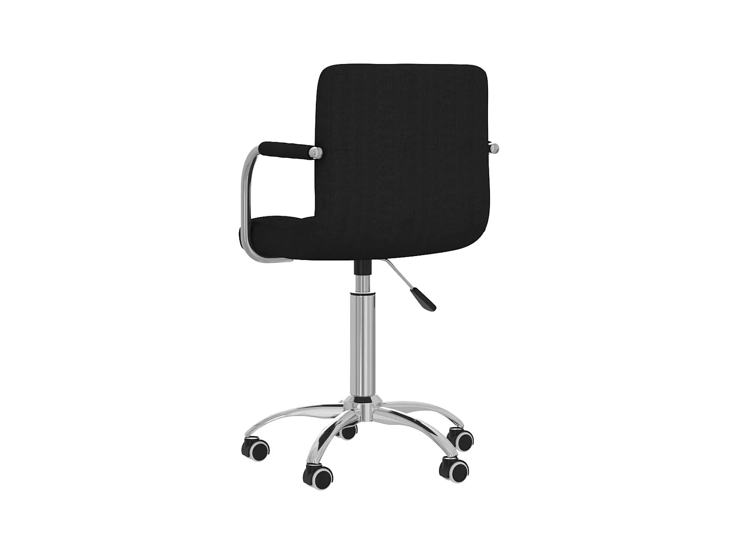 Chaise pivotante de bureau Noir Tissu