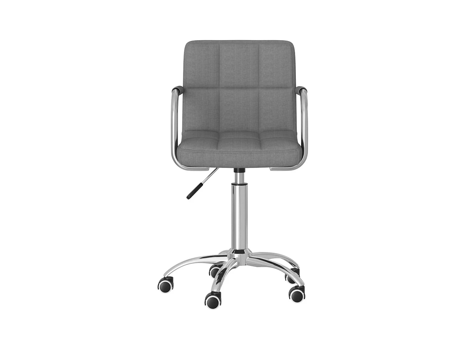 Chaise pivotante de bureau Gris clair Tissu