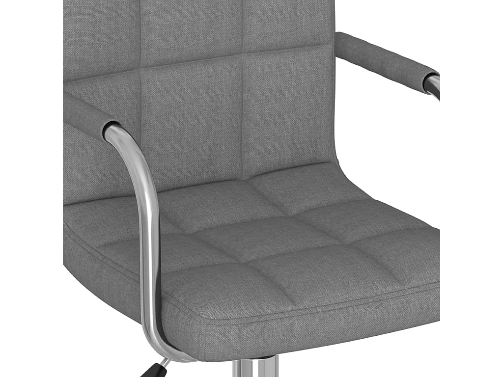 Chaise pivotante de bureau Gris clair Tissu