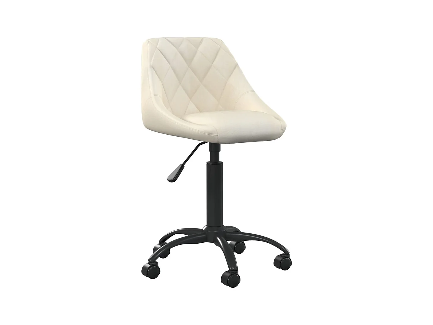 Chaise de bureau Crème Velours