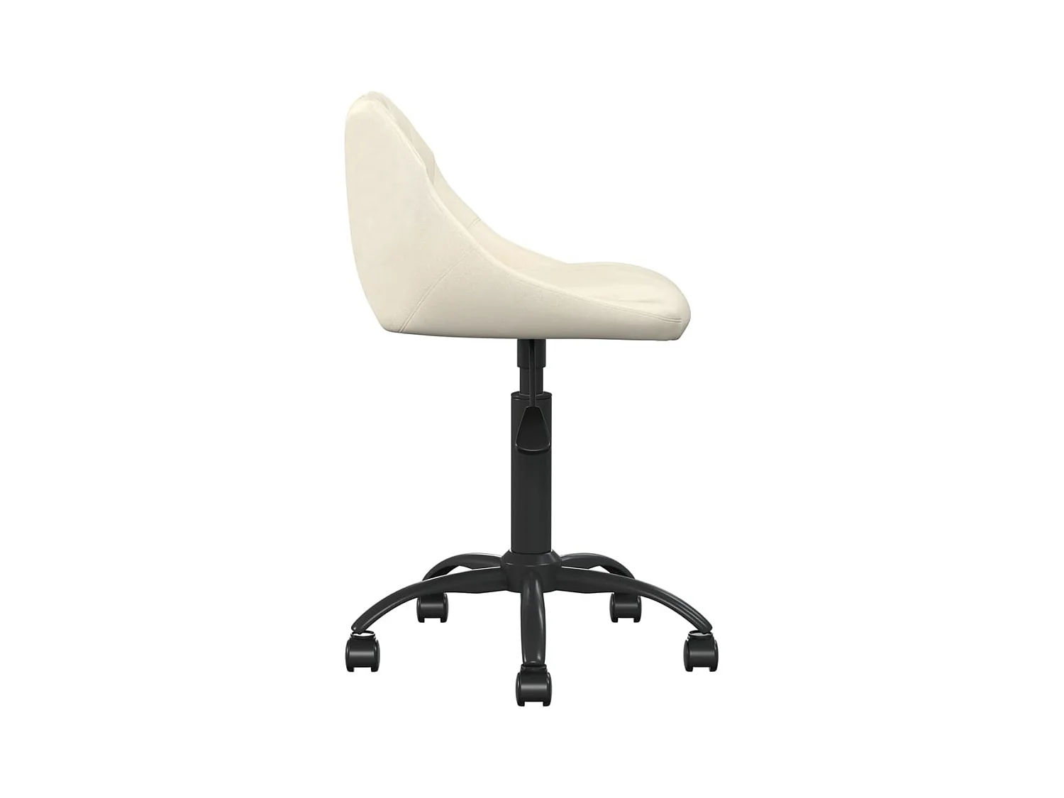 Chaise de bureau Crème Velours