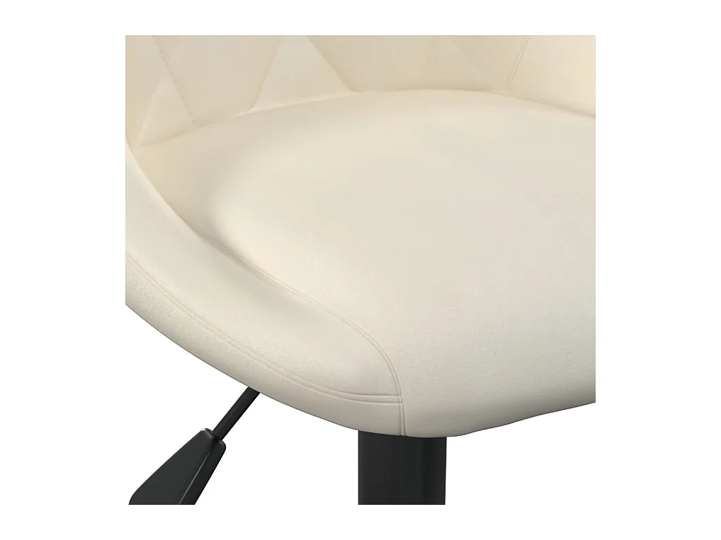 Chaise de bureau Crème Velours