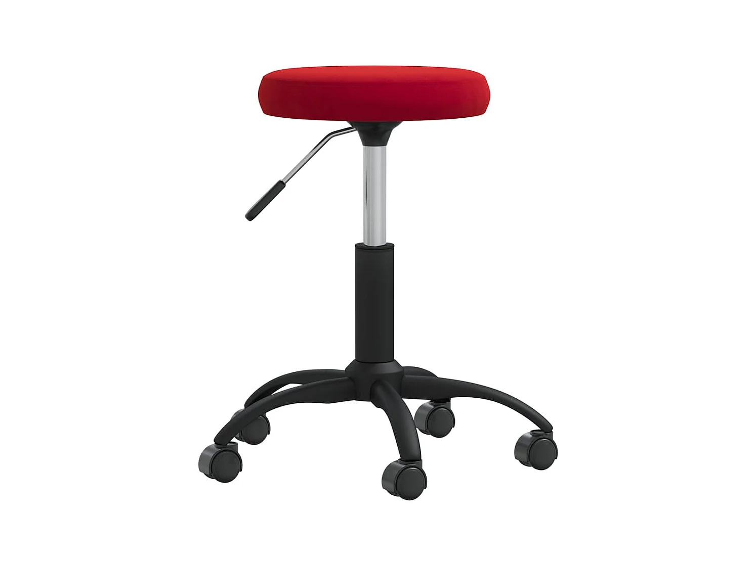Chaise pivotante de bureau Rouge bordeaux Velours